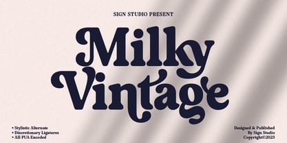 Milky Vintage Font Poster 1