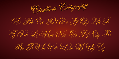 Christmas Calligraphy Fuente Póster 10
