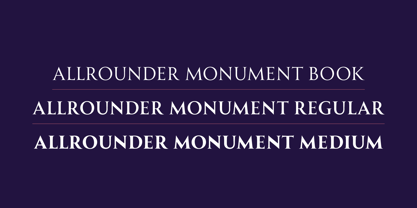 Allrounder Monument Font Poster 6