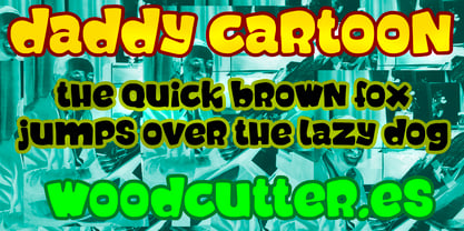 Daddy Cartoon Font Poster 2