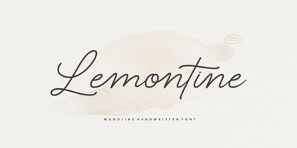 Lemontine Monoline Font Poster 1