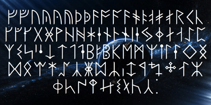 Ongunkan Runic Unicode Fuente Póster 1