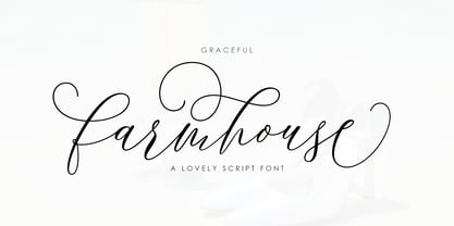 Graceful Farmhouse Font Poster 1