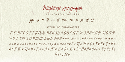 Mightiest Autograph Font Poster 10
