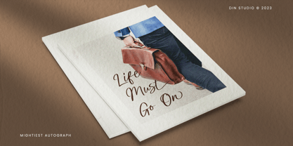 Mightiest Autograph Font Poster 6