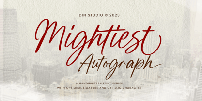 Mightiest Autograph Font Poster 1
