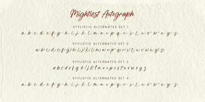 Mightiest Autograph Font Poster 9