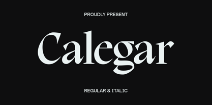 Calegar Font Poster 1