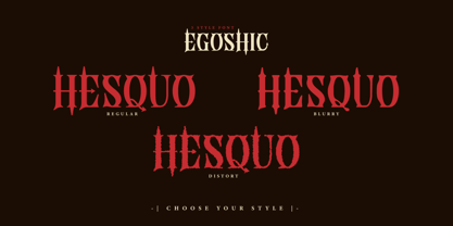 Egoshic Font Poster 2