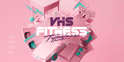 Vhs Fitness Font Poster 1