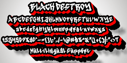 Black Destroy Font Poster 5
