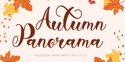 Autumn Panorama Font Poster 1