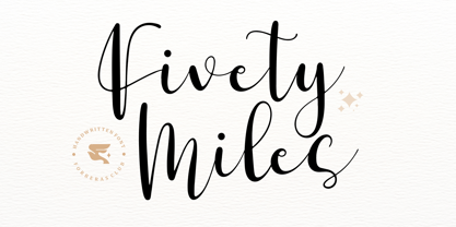 Fivety Miles Font Poster 1