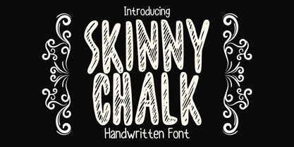 Skinny Chalk Font Poster 1
