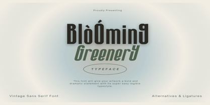 Blooming Greenery Font Poster 1