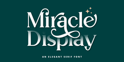 Miracle Display Font Poster 1