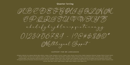 Quarter Loving Font Poster 7