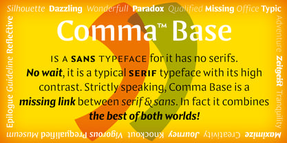 Comma Base Font Poster 12