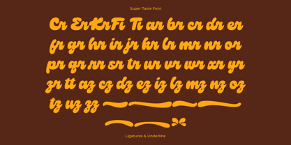 Super Taste Font Poster 12