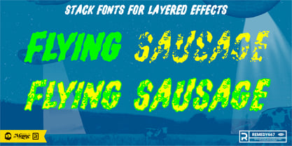 Flying Sausage Font Poster 4