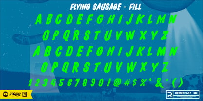 Flying Sausage Font Poster 2