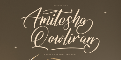 Amitesha Qowliran Font Poster 1