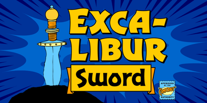Excalibur Sword Font Poster 1