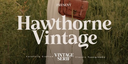 Hawthorne Vintage Font Poster 1