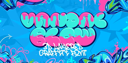 Vandal Blow Graffiti Regular Font Poster 1