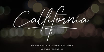 Callifornia Script Font Poster 1