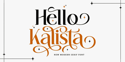 Hello Kalista Font Poster 1