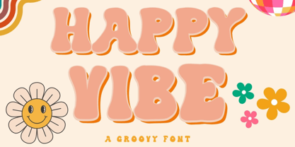 Happy vibe Font Poster 1