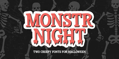 Monster Night Font Poster 1