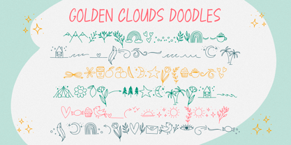 Golden Clouds Font Poster 10