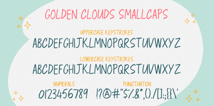 Golden Clouds Font Poster 7