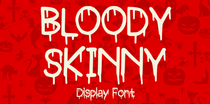 Bloody Skinny Font Poster 1