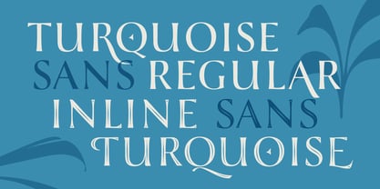 Turquoise Sans Police Poster 9