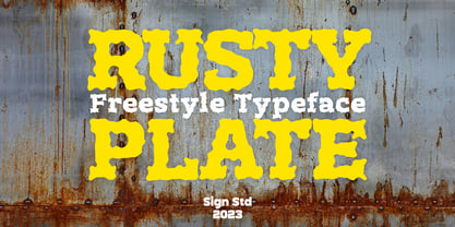 Rusty Plate Font Poster 1