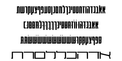 Hebrew Compressed Font Poster 5
