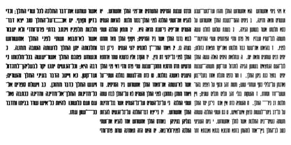 Hebrew Compressed Font Poster 4