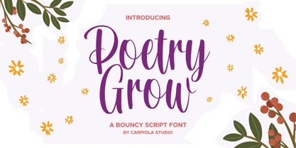 Poetry Grow Font Poster 12