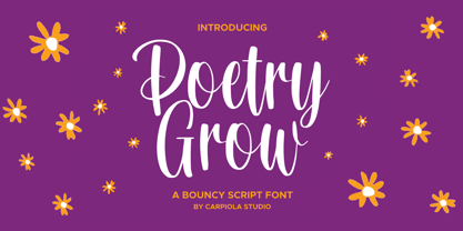 Poetry Grow Font Poster 1