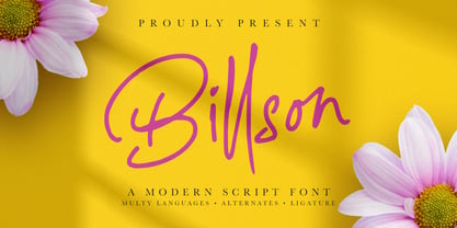 Billson Script Font Poster 1