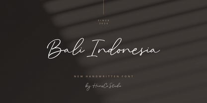 Bali Indonesia Font Poster 1