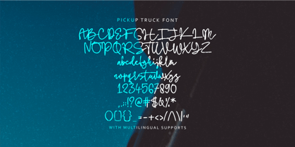 Pickup Truck Font Poster 5