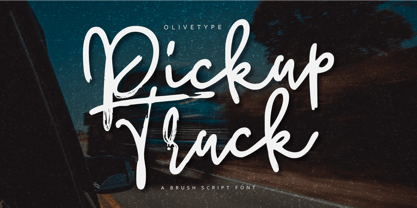 Pickup Truck Font Poster 1