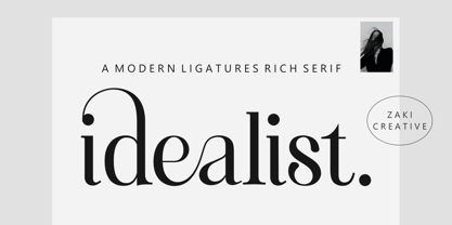 Idealist models Font Poster 1