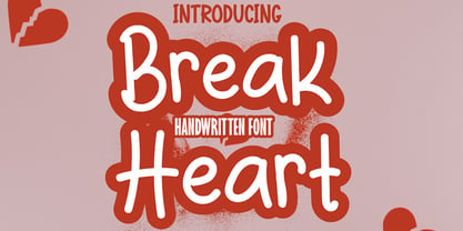 Break Heart Handwritten Fuente Póster 1
