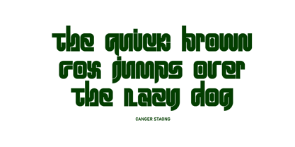Canger staong Font Poster 5