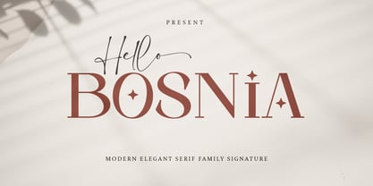 Hello Bosnia Serif Font Poster 1
